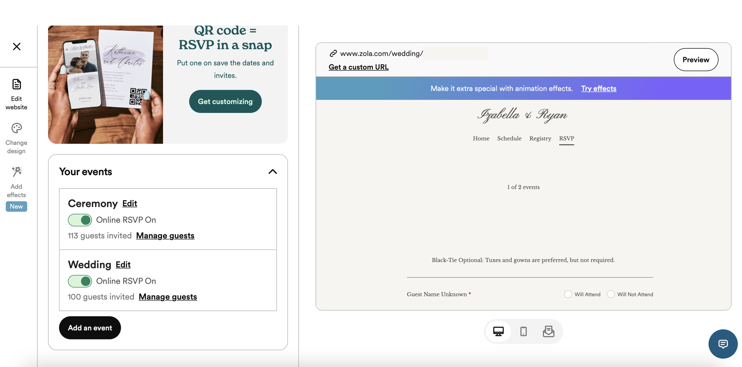 Zola wedding qr code | Honestweddingadvice.com